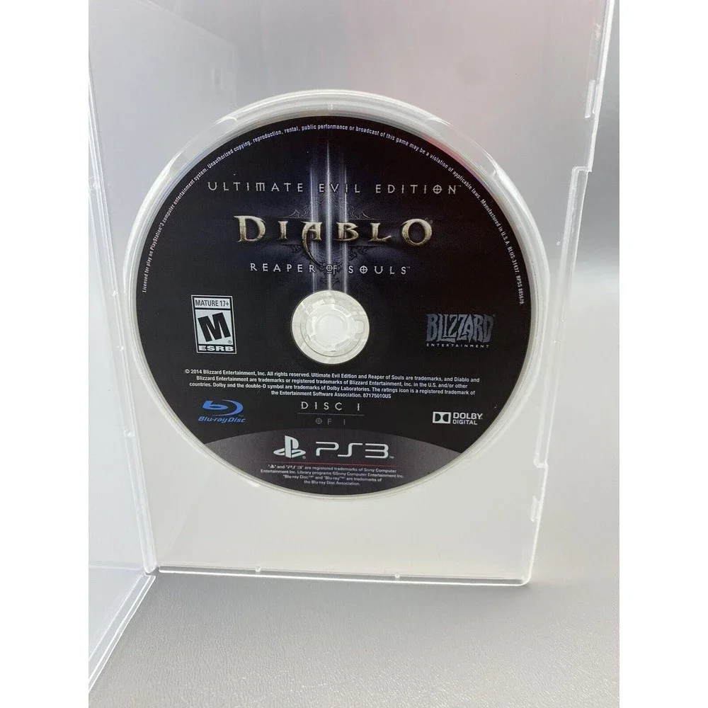 Diablo Reaper of Souls Ultimate Evil Edition‎  (PS 3, 2014) Disc Only Tested